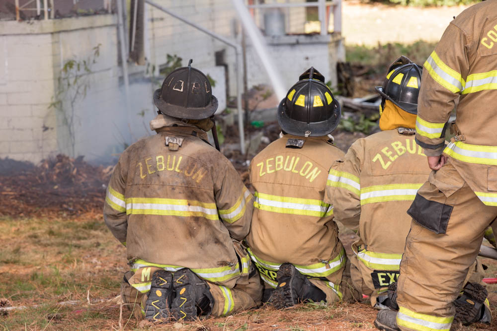 Firefighters fighting fire