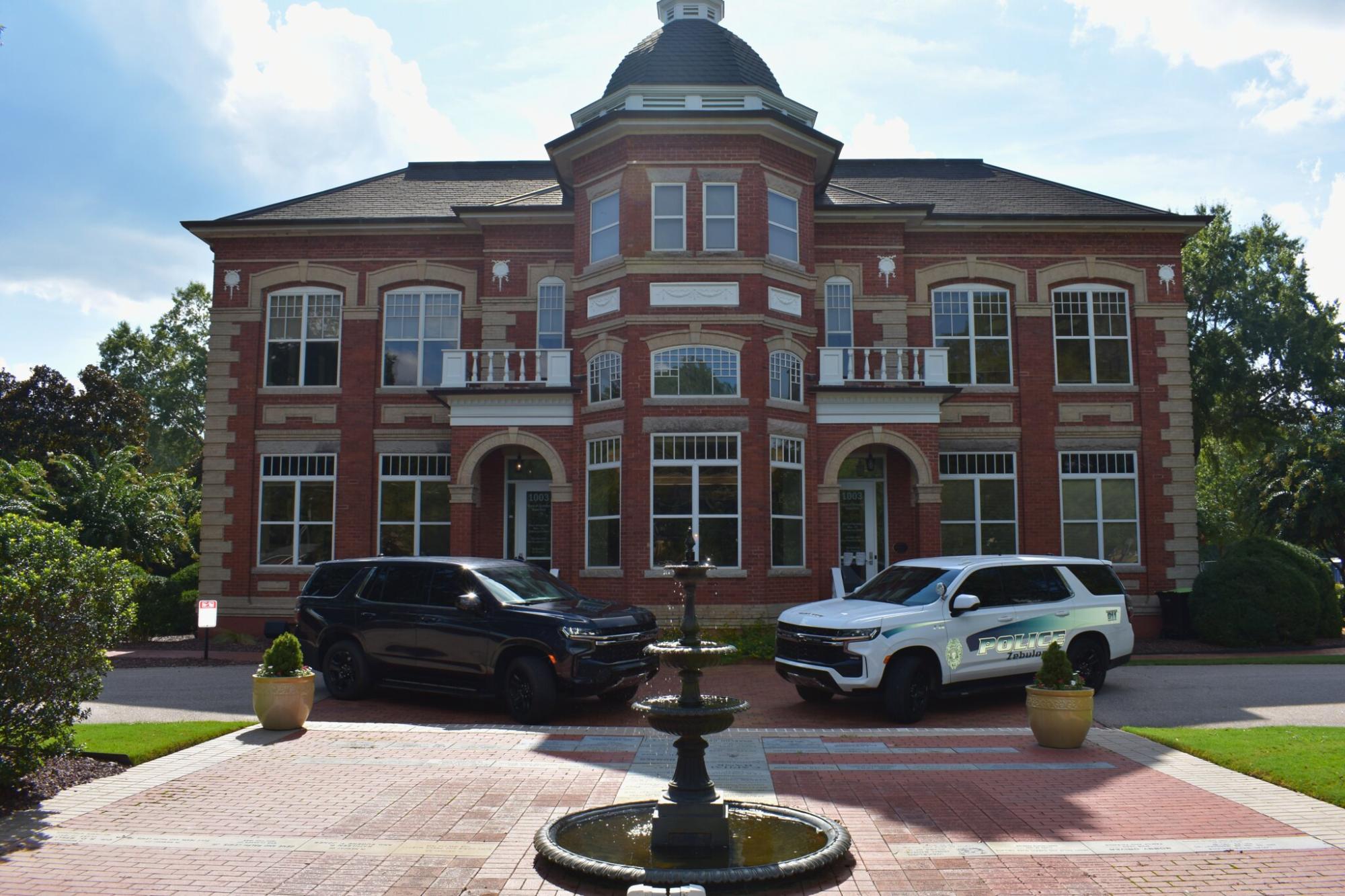 Zebulon Police Cars in Front of Zebulon Town Hall