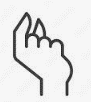 Hand showing small with fingers